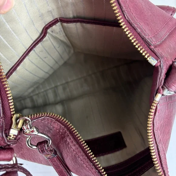 Vintage Cole Haan Avery satchel shoulder bag in oxblood leather. - Picture 12 of 16